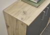 Kommode >BC 1040< 2 Türen, 2 Schubladen, in viking oak Dekor / grau - 80x84x35cm (BxHxT) Bild 4