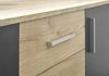Kommode >BC 1040< 2 Türen, 2 Schubladen, in viking oak Dekor / grau - 80x84x35cm (BxHxT) Bild 5