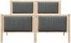 vidaXL Bettgestell Braun und Dunkelgrau 140 x 190 cm Massivholz Kiefer 3394324 Bild 5