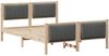 vidaXL Bettgestell Braun und Dunkelgrau 140 x 190 cm Massivholz Kiefer 3394324 Bild 3