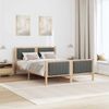 vidaXL Bettgestell Braun und Dunkelgrau 140 x 190 cm Massivholz Kiefer 3394324 Bild 4