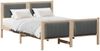 vidaXL Bettgestell Braun und Dunkelgrau 140 x 190 cm Massivholz Kiefer 3394324 Bild 2