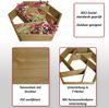 Pflanzkasten HWC-L70, Blumentopf Blumenbeet 7 Fächer, eckig 100x87cm Outdoor Tanne Holz MVG-zertifiziert, braun Bild 2