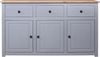 vidaXL Sideboard Grau 135x40x80 cm Kiefernholz Panama 282704 Bild 2