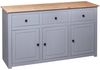 vidaXL Sideboard Grau 135x40x80 cm Kiefernholz Panama 282704 Bild 5