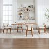 KLAM HOME Esszimmerstuhl Moderne Mid-Century-Stil Esszimmerstuhl Satz von 2, Massivholz Beine Stoff gepolsterten Sitz für Küche,Esszimmer oder Büro Bild 3
