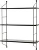 en.casa 'Ösel' Wandregal Marmoroptik, Stahl / MDF schwarz, 63,5 x 15 x 48 cm Bild 2