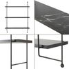 en.casa 'Ösel' Wandregal Marmoroptik, Stahl / MDF schwarz, 63,5 x 15 x 48 cm Bild 5