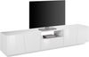TV-Board >Viterbo< in Weiß-Hochglanz - 220x46x43cm (BxHxT) Bild 2