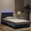 Einzelbettgestell Design für Erwachsene mit LED ohne Matratze Dunkelgrau 100x200 cm Samt d3524e Bild 2