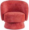 Drehsessel Julienne aus Stoff, modern, rot Cherry, gepolstert, drehbar für Dein Wohnzimmer Bild 3
