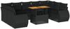 vidaXL 10-tlg. Garten-Sofagarnitur mit Kissen Schwarz Poly Rattan 3327303 Bild 2