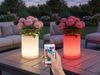 Smartwares LED Solarleuchte Blumentopf OSL_60085 weiß 30 cm RGBW Bild 4