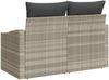 vidaXL Garten-Sofa mit Kissen 123 x 62 x 69 cm Poly-Rattan 42006777 Bild 3