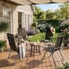 Arebos Klappstuhl Gartenstuhl 4er Set klappbar Hochlehner Alu verstellbar UV-fest (Set, 4 St), 7-fach verstellbar, Wetterfestes, bis 120 kg Bild 2