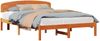 vidaXL Bettrahmen Wachsbraun 160 x 200 cm Massives Kiefernholz 872058 Bild 2