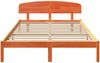 vidaXL Bettrahmen Wachsbraun 160 x 200 cm Massives Kiefernholz 872058 Bild 5
