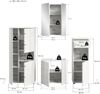 Badezimmer-Set >Vira< (4-teilig) in weiß / weiß hochglanz - 188x190x34cm (BxHxT) Bild 5