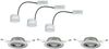 TIP Einbauleuchten 9er Set rund schwenkbar LED 3-Stufen-dimmbar 9x4,8W 475 lumen 230V 51mm Eisen gebürstet/Metall18309 Bild 4