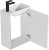 Gäste-WC Waschtisch Set Florence 40x22 cm – Weiß Hochglanz – Waschbeckenunterschrank mit 1 Tür und Soft-Close Bild 3