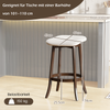 2er Set Barhocker mit Gepolsterten Sitzen Drehbarer Thekenhocker Sitzhocker Braun Bild 2