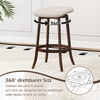 2er Set Barhocker mit Gepolsterten Sitzen Drehbarer Thekenhocker Sitzhocker Braun Bild 3