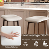 2er Set Barhocker mit Gepolsterten Sitzen Drehbarer Thekenhocker Sitzhocker Braun Bild 5