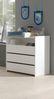 Wickelkommode Karilynn 90x74x106 Schubladenkommode MDF+Massivholz Weiß Bild 4