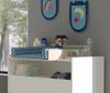 Wickelkommode Karilynn 90x74x106 Schubladenkommode MDF+Massivholz Weiß Bild 3