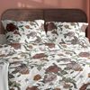 Irisette Mako Satin Bettwäsche Wave 8625-50 Blumen Greige Grün 135x200 Bild 3