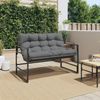 vidaXL Gartenbank mit Kissen Anthrazit 113 cm Stahl 4009299 Bild 3