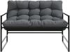 vidaXL Gartenbank mit Kissen Anthrazit 113 cm Stahl 4009299 Bild 4