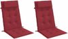 vidaXL Hochlehner-Auflagen 2 Stk. Weinrot Oxford-Gewebe 361901 Bild 3