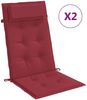 vidaXL Hochlehner-Auflagen 2 Stk. Weinrot Oxford-Gewebe 361901 Bild 2