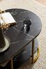 Couchtisch 100x60x45 cm Schwarz mit Marmor Optik, Design Wohnzimmertisch Rech... Bild 4