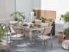 Essgruppe für 6 Personen GROSSETO Sicherheitsglas 180x90x76 cm Beige Bild 3