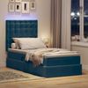 vidaXL LED-Speicherbett mit Matratze Dunkelblau 90 x 200 cm Samt 3372763 Bild 5