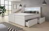 Boxspringbett Rinori mit LED, USB und Stauraum 160x200 Weiß H2 (bis 70kg) Bild 4