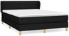 vidaXL Boxspringbett mit Matratze Schwarz 140x190 cm Stoff 3126639 Bild 2