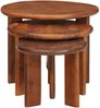 Nesting-Couchtische, Sofatische 3 pcs Honigbraun Massivholz Mango Bild 4