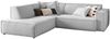 KAWOLA Sofa SAMU Ecksofa Cord hellgrau Recamiere links 72 x 224 x 254 cm Bild 3