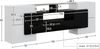 TV-Schrank 200x35x60 cm in Weiß/Schwarz, Hochglanz mit LED, 6 Türen und 2 Schubladen Bild 5