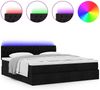 vidaXL Ottomane Bett mit Matratze & LEDs Schwarz 180x200 cm Stoff 3312411 Bild 4