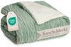 Blumtal Wohndecke, Oeko-TEX zertifiziert, waschbar, weiche Sherpa-Innenseite, Grün/Weiß, 220x240 cm Bild 5