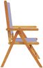 vidaXL Gartenstühle Verstellbar 8 Stk. Blau Weiß Stoff und Massivholz 3214555 Bild 5