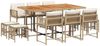 vidaXL 11-tlg. Garten-Essgruppe mit Kissen Beige Poly Rattan 3211516 Bild 2
