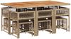 vidaXL 11-tlg. Garten-Essgruppe mit Kissen Beige Poly Rattan 3211516 Bild 3