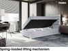 MEBLINI Boxspringbett KARIM 100x200 cm mit Bettkasten - H4/Hellgrau Samt Gepolstert Einzelbett mit Topper & Taschenfederkern-Matratze - 100x200 Rechts Bild 3