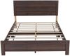 Queen Size Bett HWC-P44, Doppelbett Bettgestell mit Lattenrost, 160x200cm ~ Walnuss-Optik Bild 5
