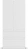 rauch Kleiderschrank, Drehtürenschrank COSTA, 2-türig, 2 Schubkästen, push-to-open, Alpinweiß, 91 x 197 x 54 cm Bild 2